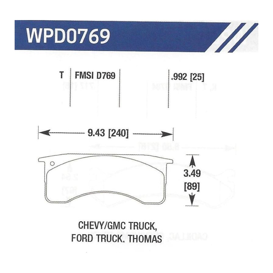 D769T Disc Pad