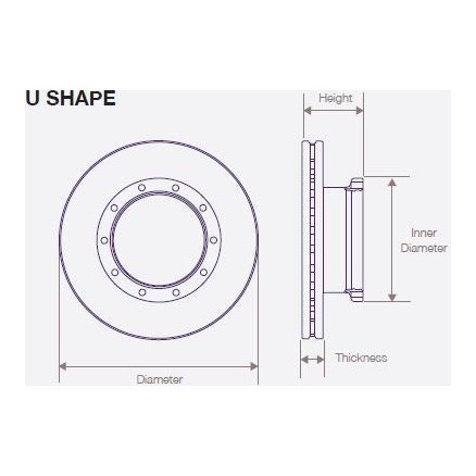 DWT005 Bendix Air Disc Rotor for Prevost Front and Tag