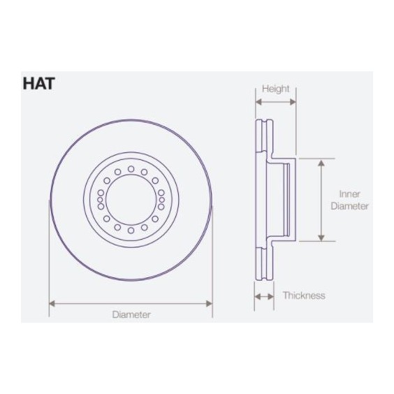 DWT009 Air Disc Bendix Rotor for Prevost Drive Axles