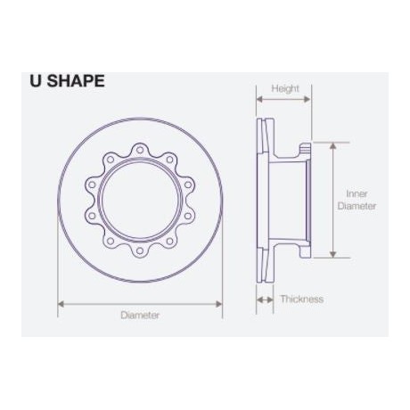 DWT022 Air Disc Rotor for Meritor & NABI/Gillig Bus