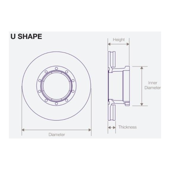 DWT010 Air Disc Rotor for Enviro 500 Front Axles