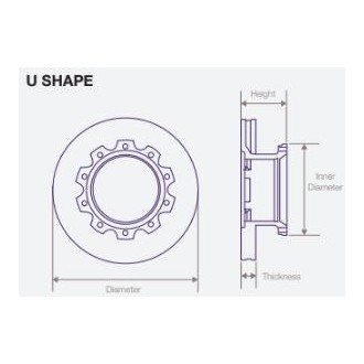 DWT027 Air Disc Rotor for Van Hool New Style Drive Axle