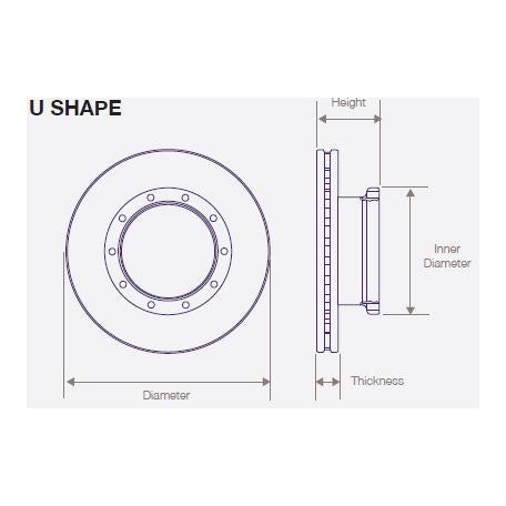 DWT003 Air Disc Rotor for Charter Buses with Knorr Bremse Brake