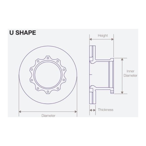 DWT015 Air Disc Rotor for MCI & Meritor J&D Bus Drive Axle