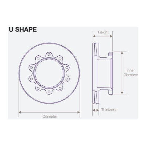 DWT014 Air Disc Rotor for Prevost Front & Tag Axle