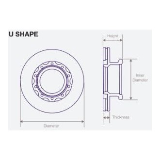 DWT025 Air Disc Rotor for Mercedes & Setra S200 Series Front & Tag Axles