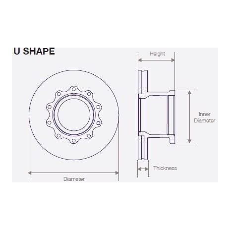 DWT008 Air Disc Rotor for MCI Bus Brake for All Axles