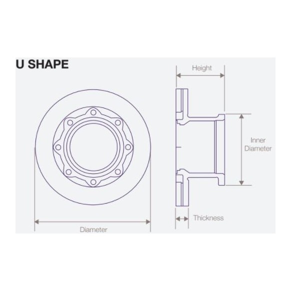 DWT019 Air Disc Rotor for Trailers with Pan 19
