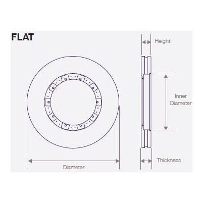 DWT004 Air Disc Rotor for Bendix Aluminum Splined Hubs